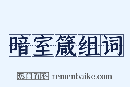 暗室箴组词是什么意思的图片